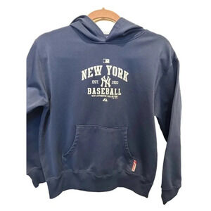 MLB Authentic Collection‎ Blue New York Yankees Baseball Hoodie large